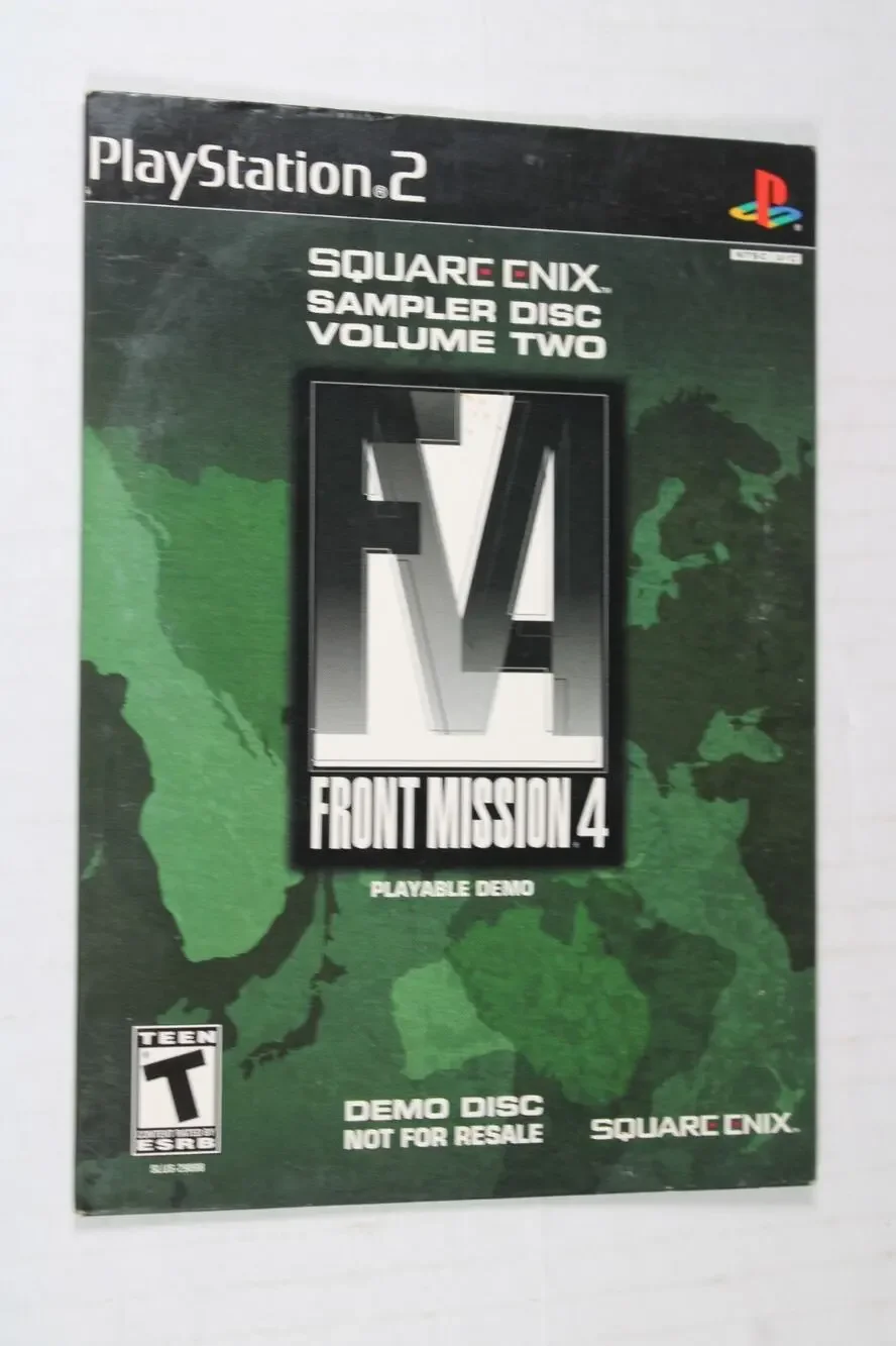 Square Enix Sampler Volume 2 Demo Disc Front Mission 4 PS2 Authentic, NEW/Sealed